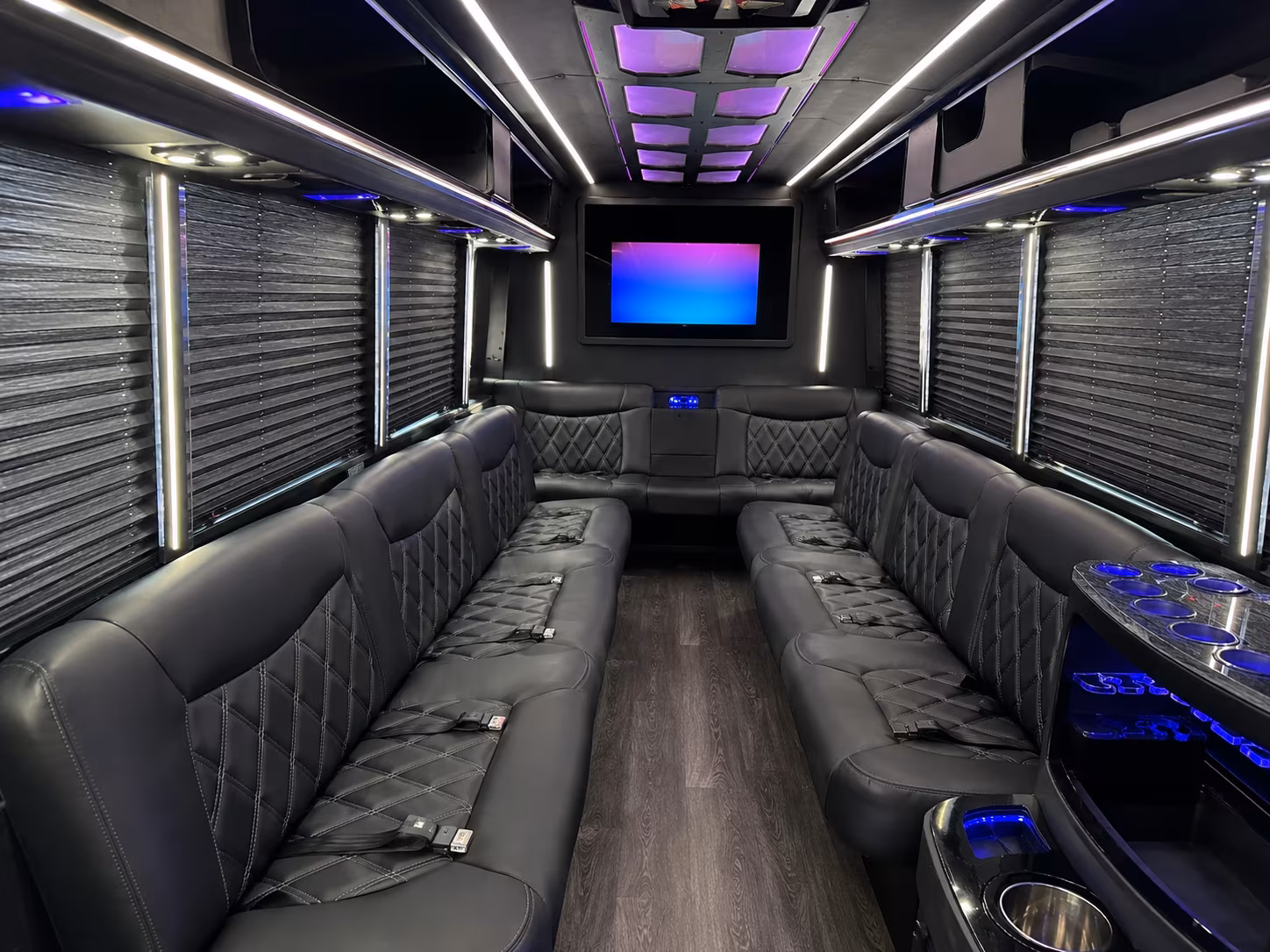 25 Passenger Party Bus Interior