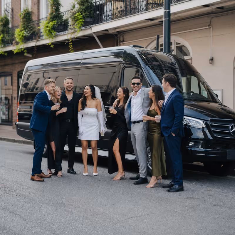 New Orleans Bachelor & Bachelorette Transportation fleet vehicle