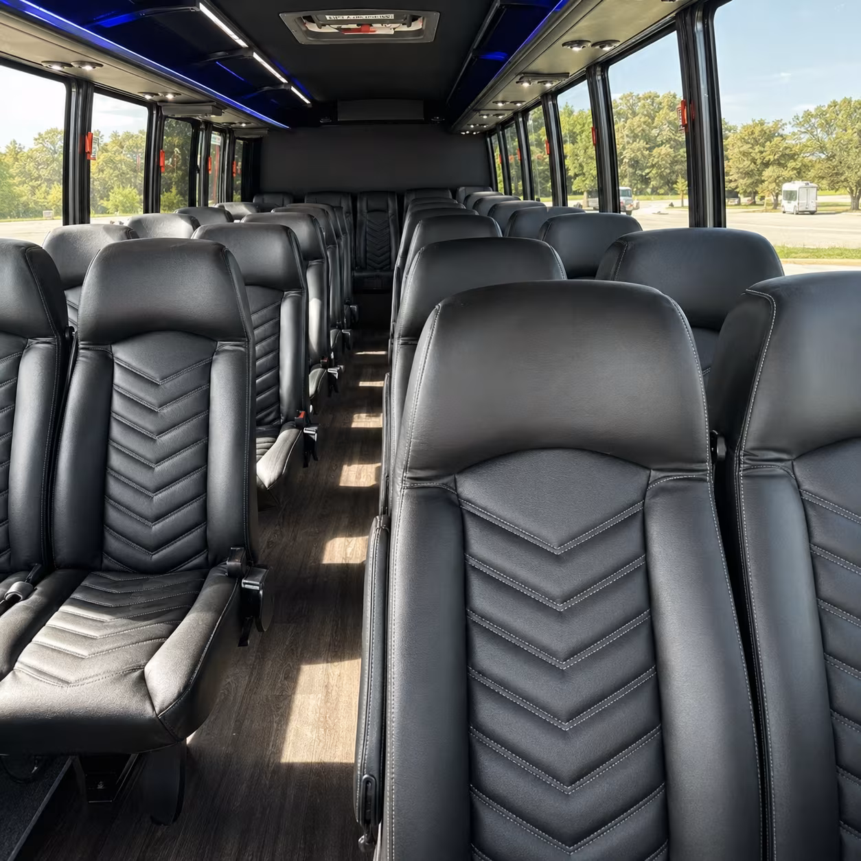 New Orleans Airport Shuttle & Transportation party bus exterior