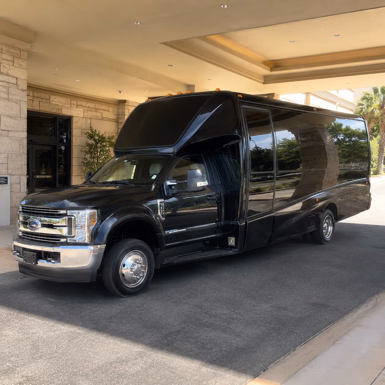 New Orleans Sporting Event Transportation party bus exterior