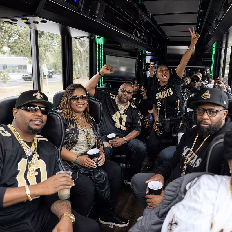 New Orleans Sporting Event Transportation fleet vehicle