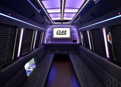 Monroe 18 Passenger Limo Bus Interior
