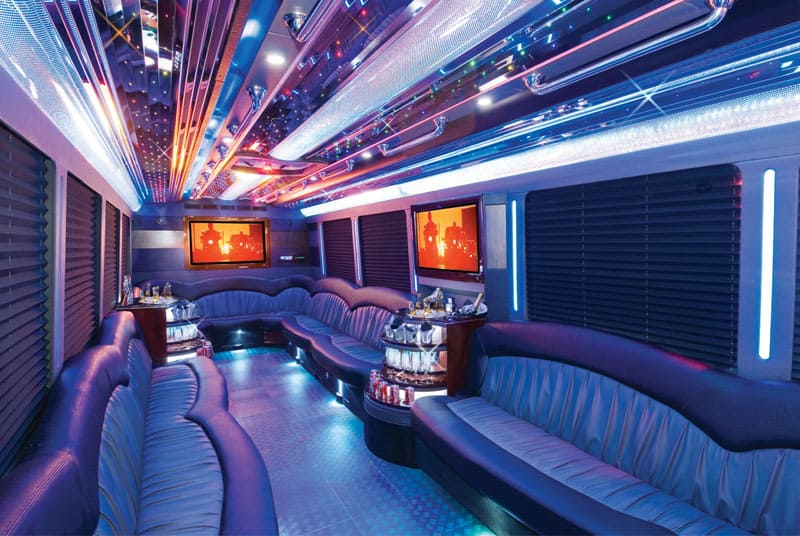 Destin 20 Passenger Party Bus Interior