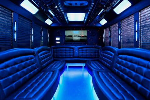 Pensacola 36 Passenger Party Bus Interior